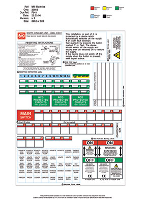 MK Electric - Circuit Protection K5597S : Label, K Series ...