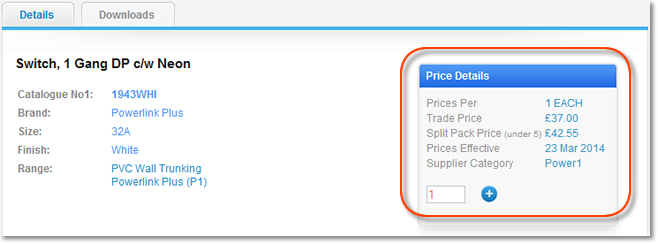 A subscription will allow you to view Trade Prices in the product page.