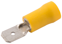 Yellow Male Push-On Terminal 4-6mm Cable