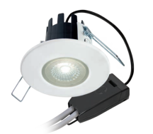 Collingwood H2 Lite Dimmable Fire Rated LED Downlight Cool White in Brushed Steel