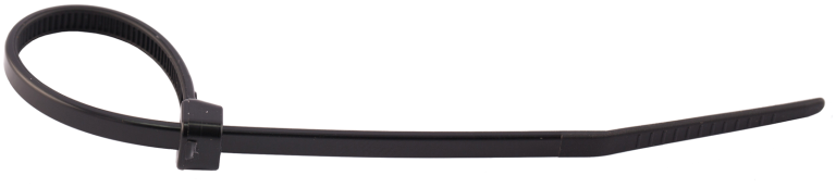 300mm x 4.8mm Black Nylon Cable Ties (Pack 100)