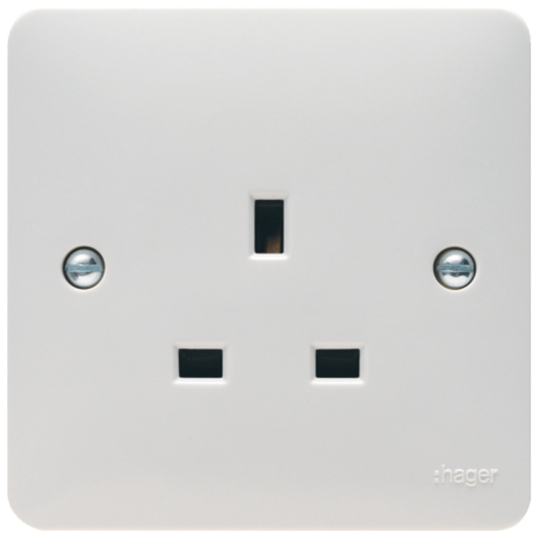 Hager WMS81 Unswitched Socket 13A