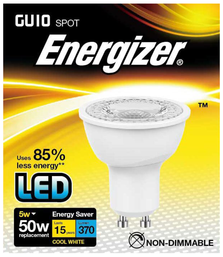 Energizer Lamp S8825 LED GU10 5W 4000K