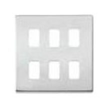 Aspect 6 Module Front Plate with Frame Porcelain White