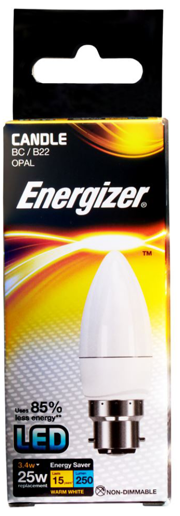 Energizer Lamp S8843 LED Candle B22 3.4W 2700K