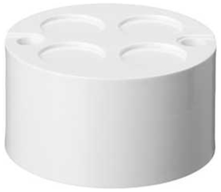 Loop-In Box, 4 Knock Outs White