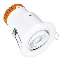 Aurora Adjustable 8W Dimmable Fire Rated LED Downlight - Matt White Cool White