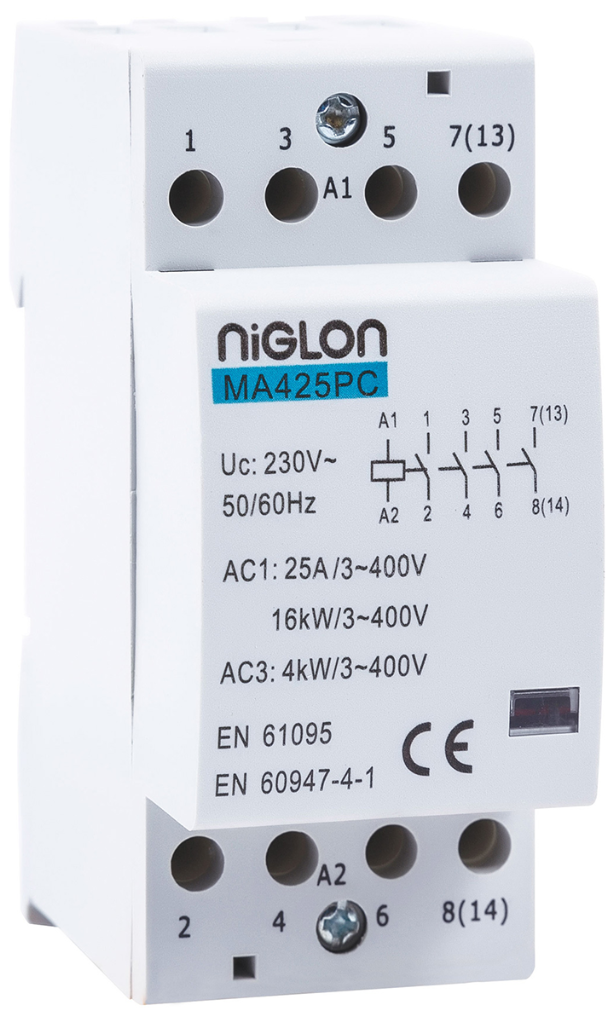 Niglon MA425PC Contactor 4P 2 Module 25A