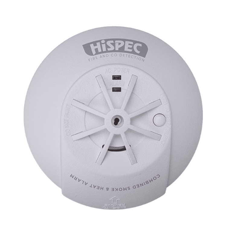 Interconnectable Fast Fix Mains Heat Detector with 9v Backup Battery Included