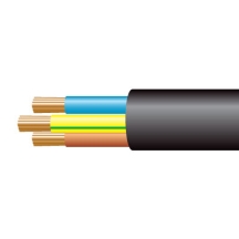 3183Y 0.75mm x 50m PVC Round Flexible Cable Black 