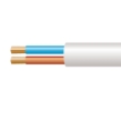 2182Y 0.75mm x 100m PVC Round Flexible Cable White 