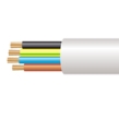 3184Y 0.75mm x 50m PVC Round Flexible Cable White