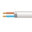 3182Y 1.0mm x 100m PVC Round Flexible Cable White 