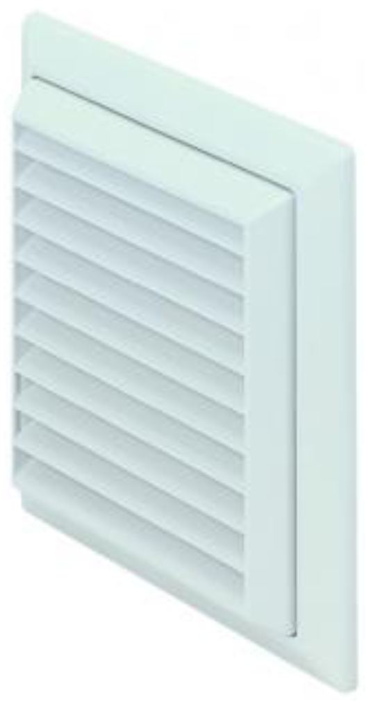 Domus 6904W Louvred Grille 150mm Whi