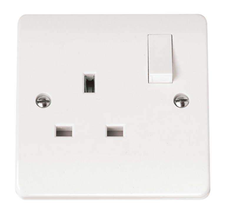 Click CMA035 Socket 1 Gang Switched 13A White