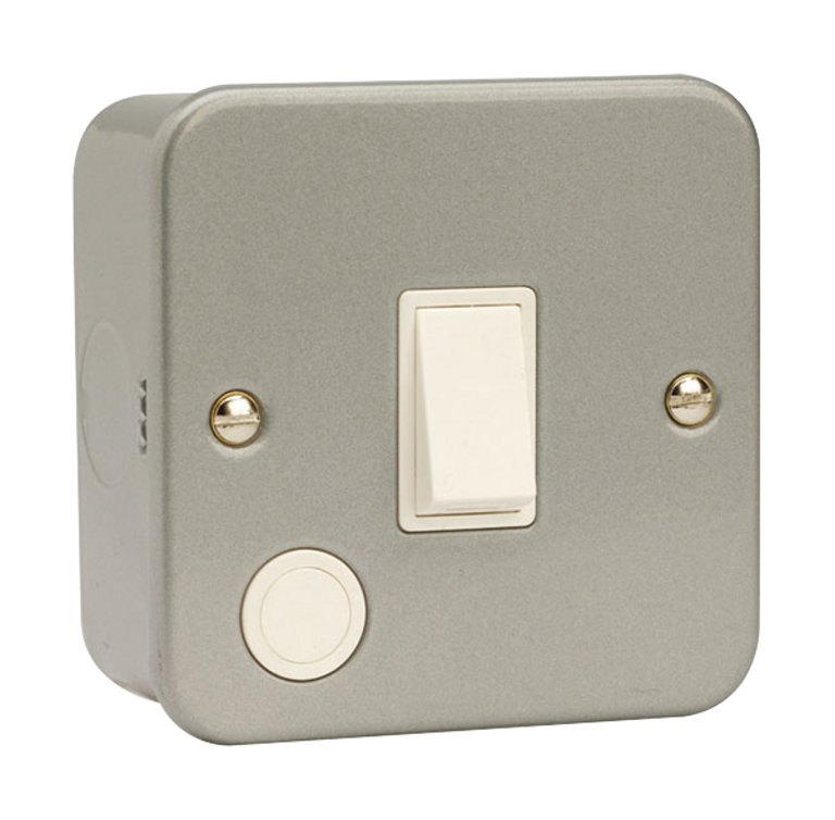 Switch With Flex Outlet & Mounting Box 20A Metal Clad