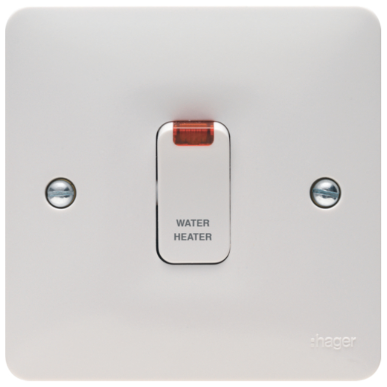 Hager WMDP85N Switch 1 Gang Double Pole & LED 20A