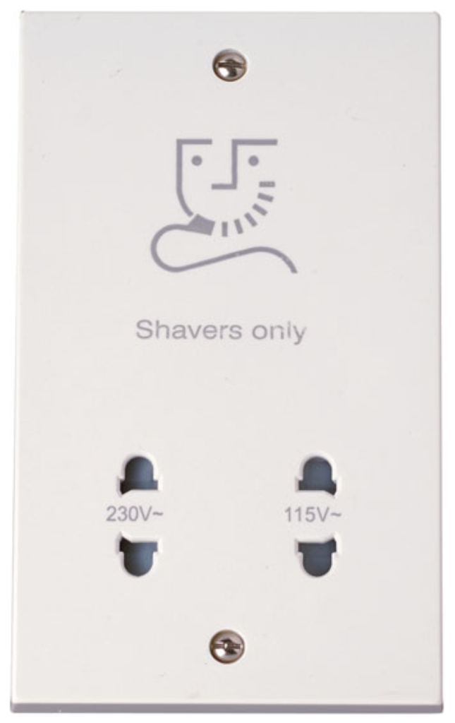 Click PRW100 Shaver Socket 115/230V