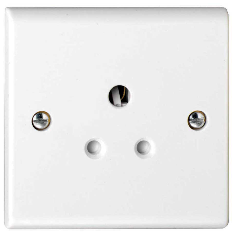 Deta S1331 1 Gang 5A Unswitched Socket Round
