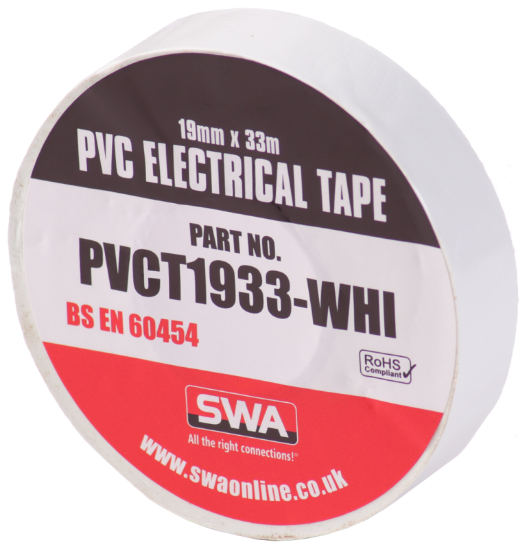 PVC Electrical Insulation Tape 19mm x 33m White