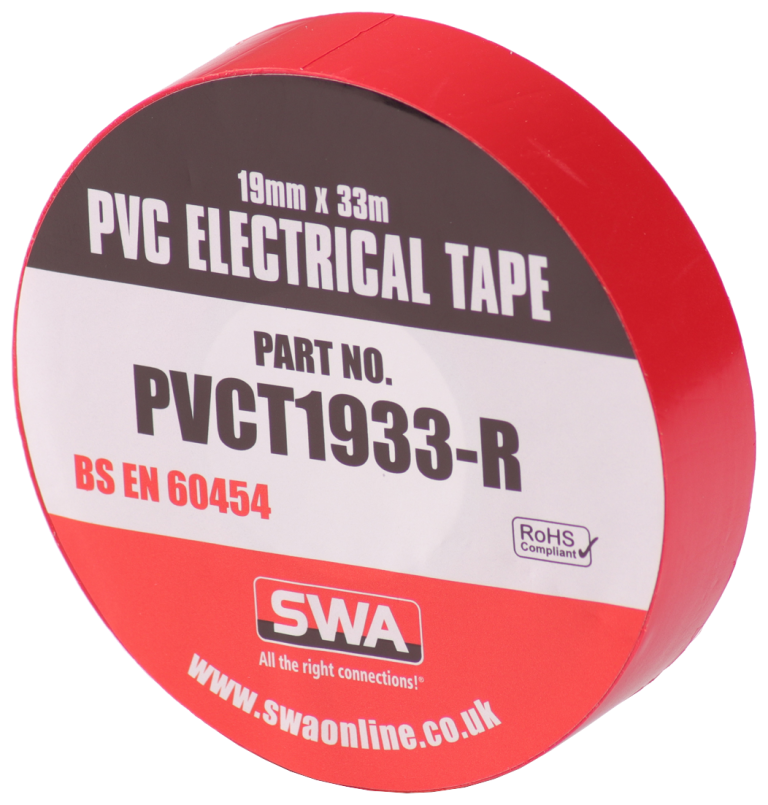 PVC Electrical Insulation Tape 19mm x 33m Red
