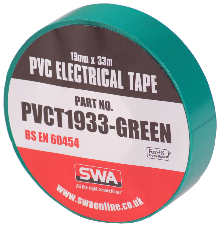 PVC Electrical Insulation Tape 19mm x 33m Green