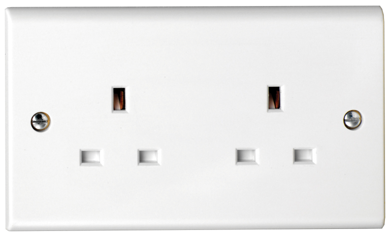 Deta S1208 2 Gang 13A Unswitched Socket