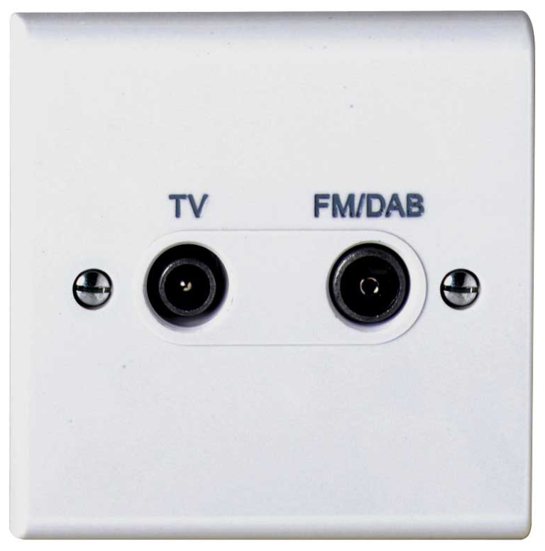 Deta S1265 TV/FM (DAB) Diplexer Outlet