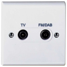Deta S1265 Twin TV/FM Isolated Socket