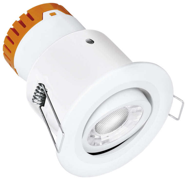 Aurora Adjustable 8W Dimmable Fire Rated LED Downlight - Polished Chrome Cool White