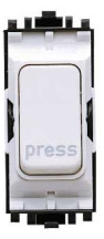 MK GRID PLUS K4885P 2 Way SP Push Switch Marked Press 10A