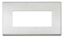 Aspect 4 Module Euro Data Plate Brushed Stainless Steel