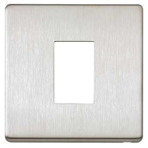 Aspect 1 Module Euro Data Plate Brushed Stainless Steel