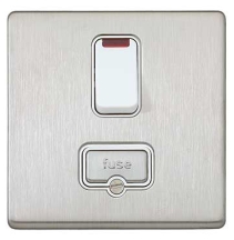 Aspect 13A DP SW Spur Neon Brushed Stainless Steel White Insert