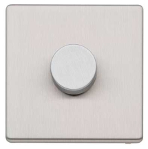 Aspect 1G 2W Dimmer 500W/400VA Brushed Stainless Steel