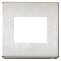 Aspect 2 Module Euro Data Plate Brushed Stainless Steel