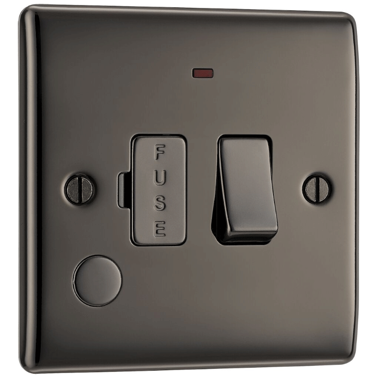 Nexus Spur Switch With Power Indicator & Flex Outlet Black Nickel