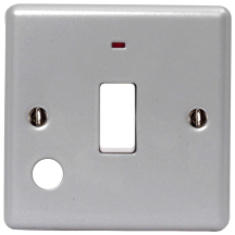 BG Metal Clad 20 Amp Double Pole Switch with Neon & Flex Outlet