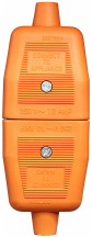 BG Heavy Duty Inline 2 Pin Connector Orange