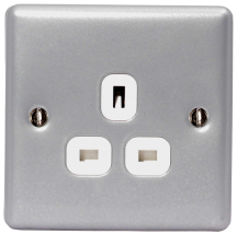 BG Metal Clad 1 Gang 13 Amp Unswitched Socket