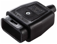 BG Heavy Duty Inline 3 Pin Connector Black