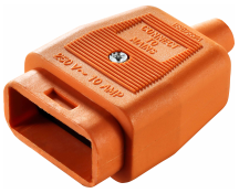 BG Heavy Duty Inline 2 Pin Connector Orange