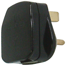 BG 13A Plug Fitted with 13A Fuse - Black