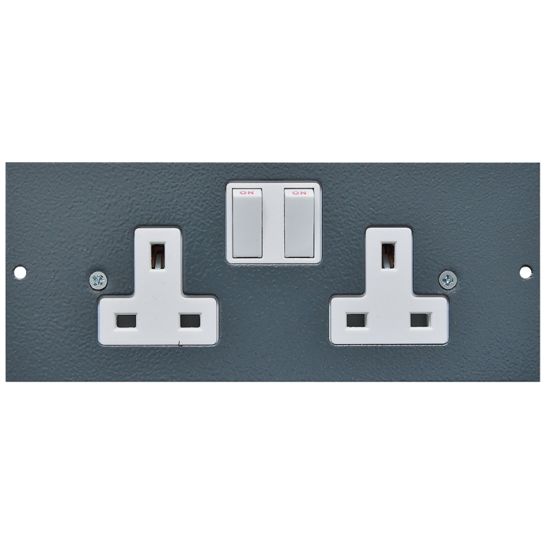 TASS ST0300 - Twin Switched Sockets Plate