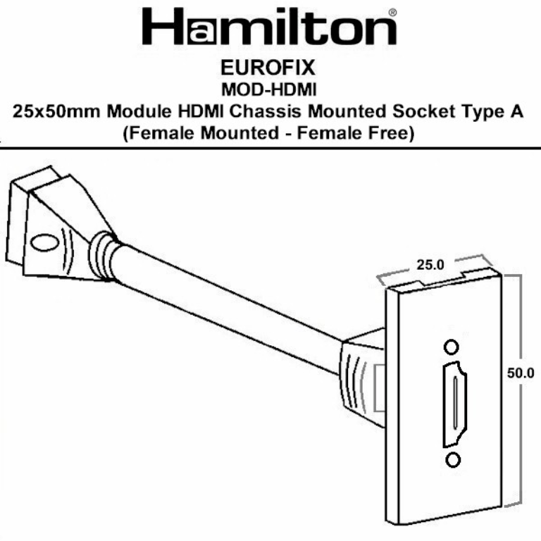 Hamln MOD-HDMIW Socket HDMI Type A