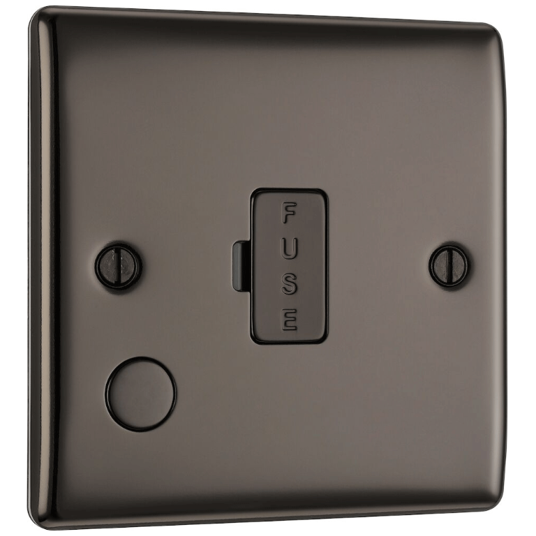 Nexus Spur Unswitched With Flex Outlet Black Nickel