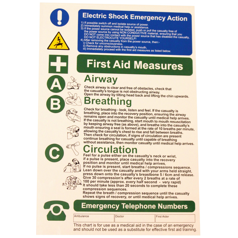 ELECTRIC SHOCK/FIRST AID NOTICE LABEL (PACK 1)