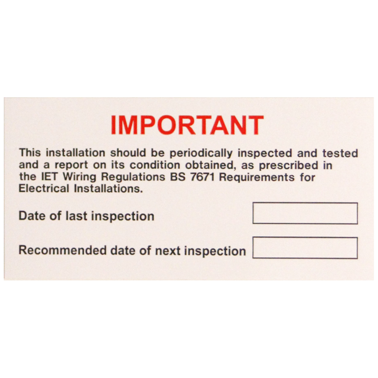 PERIODIC INSPECTION LABELS (PACK 10)