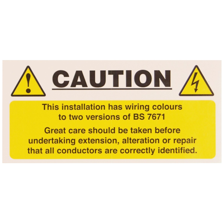 MIXED CABLE COLOUR NOTICE LABELS (PACK 10)