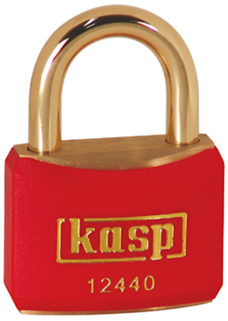 KASP K12440REDD RED Coloured Brass Padlock